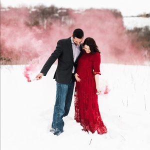 Gorgeous lace maternity gown